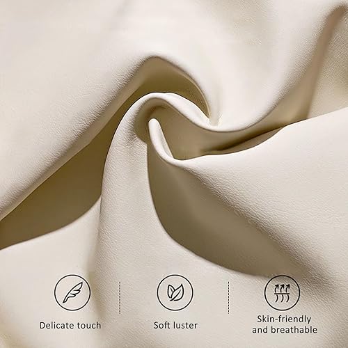 Miniatura 4 de JKGHK Dining Chairs Set, Room Chair for Kitchen with Thick Cushions, Leather Armless Living Room Chair with Curved Backrest and Wooden Legs, for