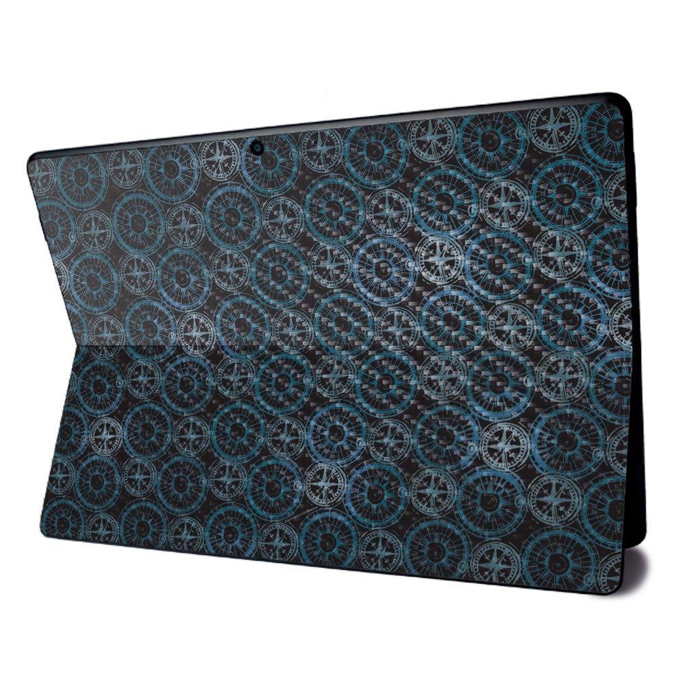 MightySkins Carbon Fiber Skin for Microsoft Surface Pro X - Compass Tile | Textured Carbon Fiber Finish | Easy to Apply, Remove, and Change Styles | Made in The USA