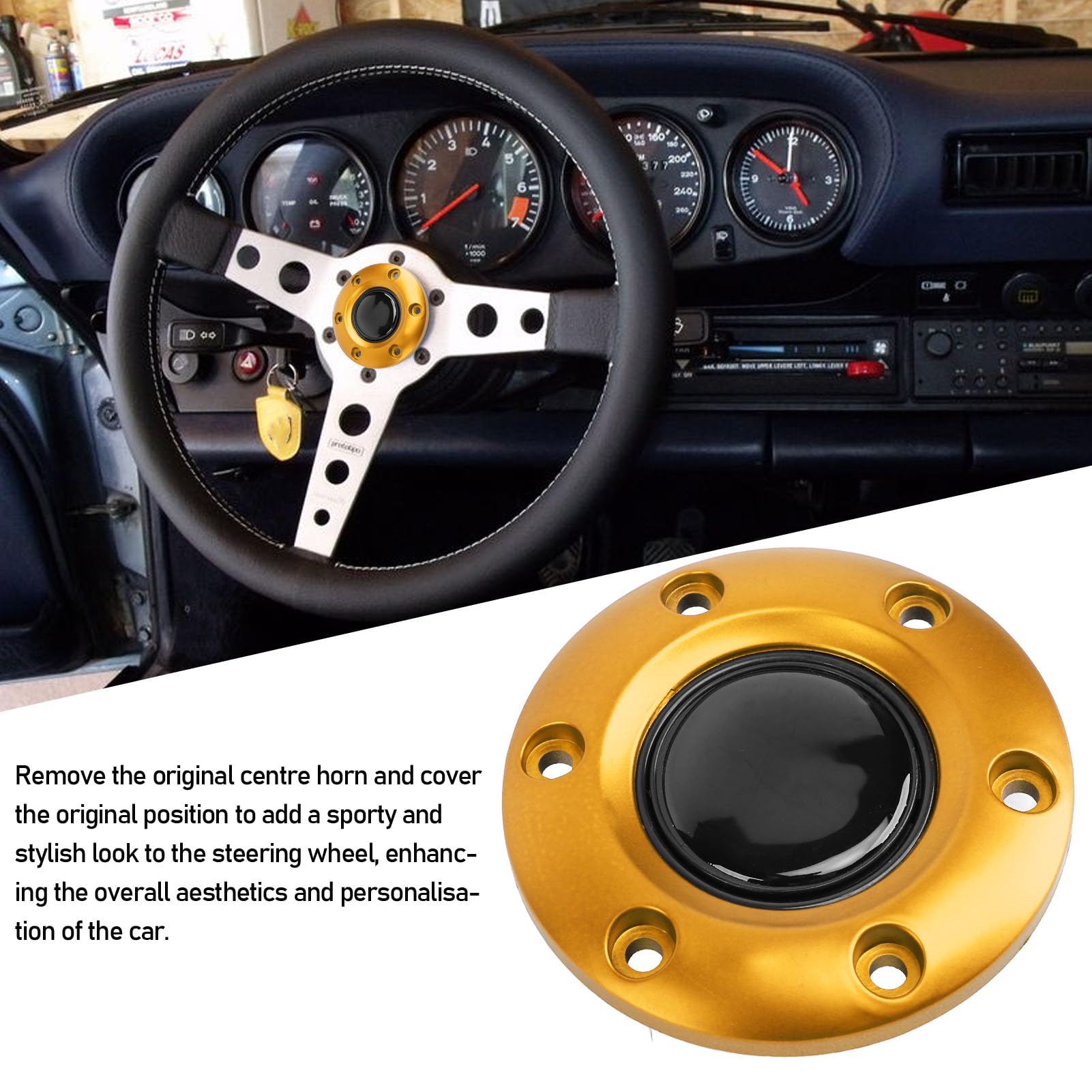 Amazon | ステアリングホイールセンターキャップ、6ボルトカー