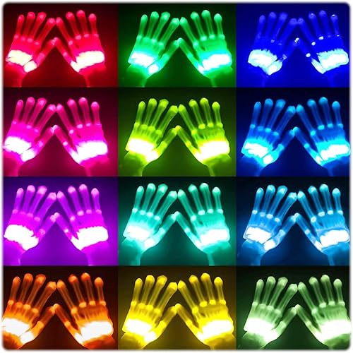 Miniatura 2 de Juguetes para edades de 8 a 13 años y juguetes para niños de 7 años en adelante, guantes LED para niños, guantes rave, 12 colores, Halloween,