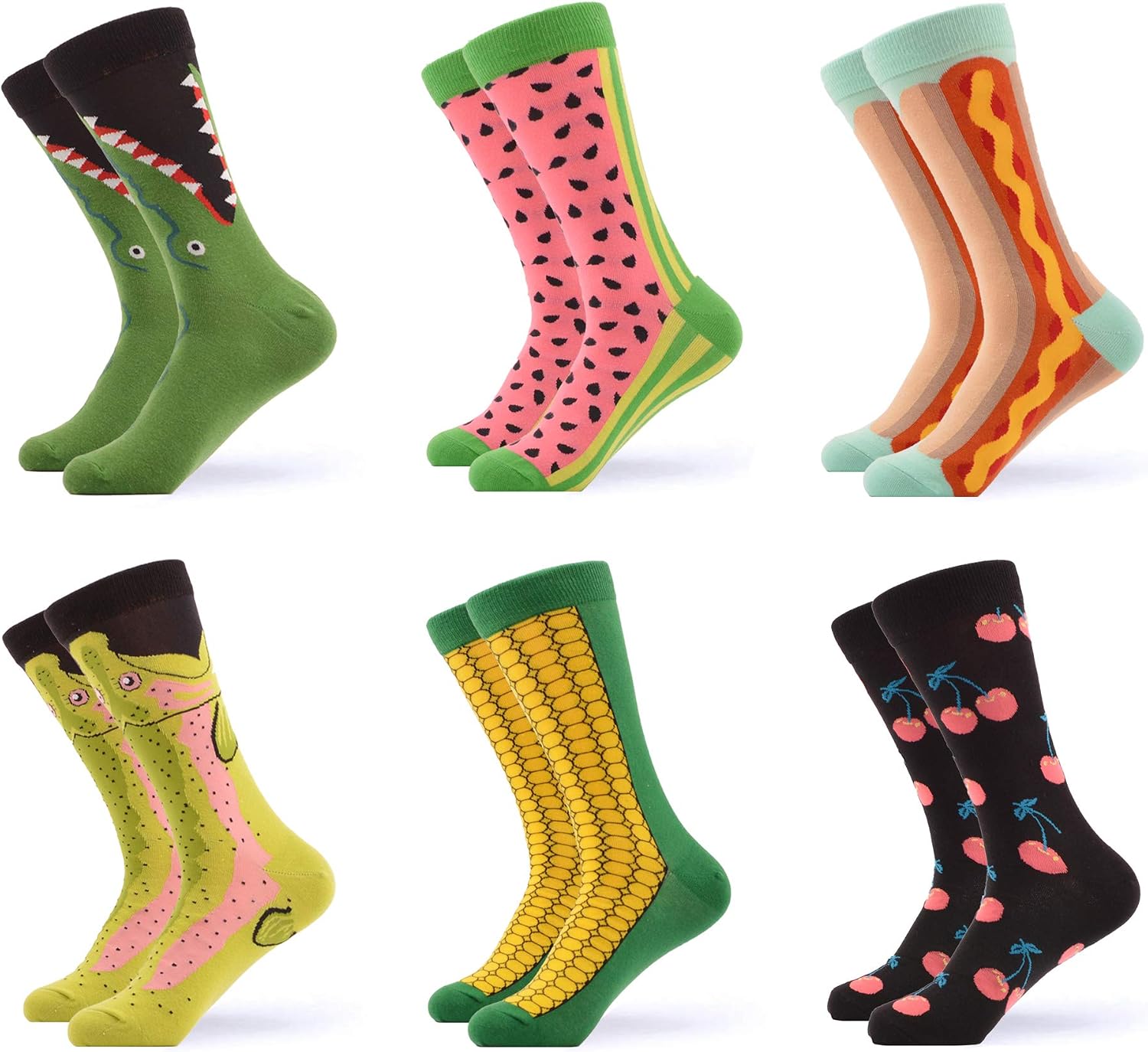 WeciBor Men's Combed Cotton Dress Crew Comfort Casual Business Socks pack