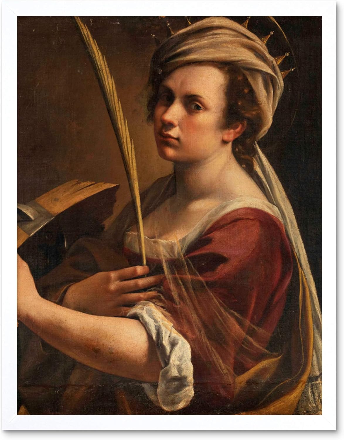 Artemisia Gentileschi Self Portrait Unframed Wall Art Print Poster Home Decor Premium
