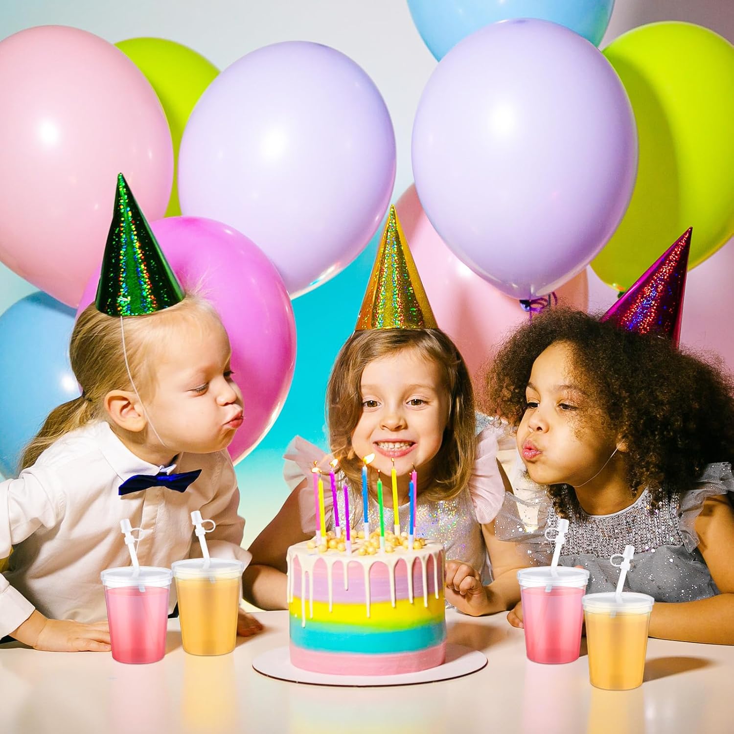 Maxdot 15 Pack Clear Plastic Tumblers with Lids and Straw 16 oz Drinking Reusable Cups with Straw Iced Coffee Cups Water Bottles Mugs Bulk for Wedding Party Birthday Gifts - Image 7