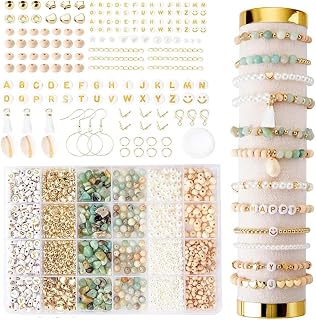 Metacipher Jewelry Making Supplies Kit DIY Crafts Accessories,Natural Stone Beads for Irregular Natural Stone Adults Bracelet Making Kit DIY Necklace Earrings