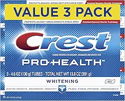 Crest Creme Dental Em Gel Clareador Pro-Health, 4,6 Oz, 3 Unidades, Triplo