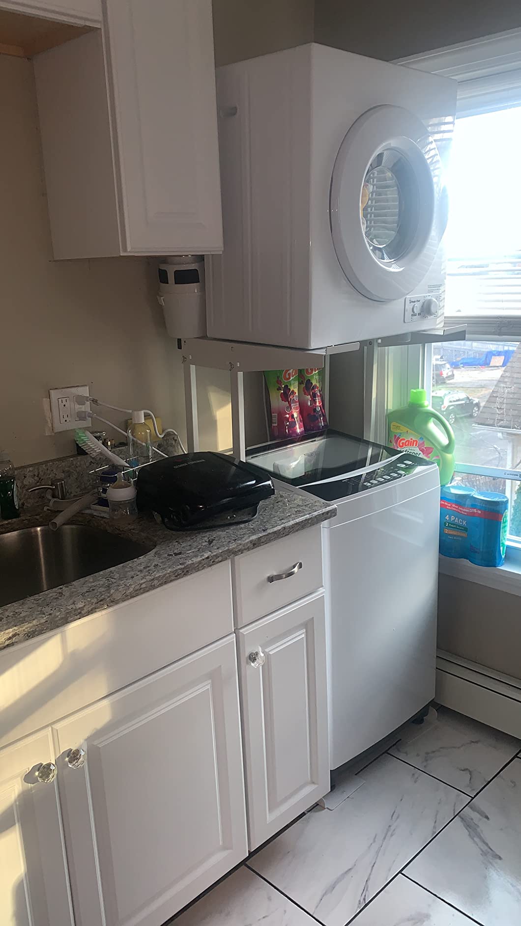 28/mo Finance BLACK+DECKER BWDS Washer Dryer Stacking Rack Stand, White Buy Now, Pay Later