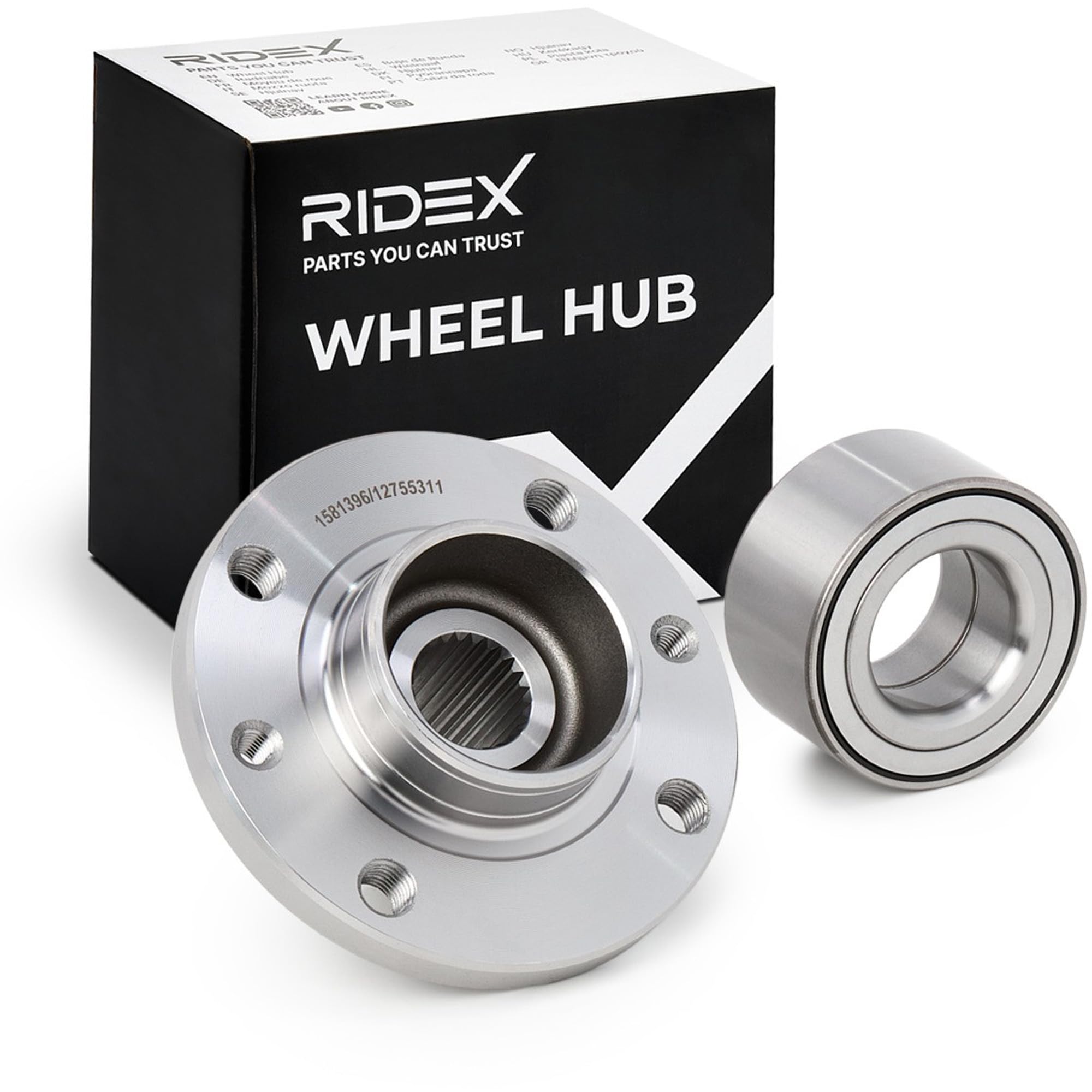 RIDEX 654W0778 Kit de roulement de roue des deux côtés de l'Avant Compatible avec RENAULT Clio 3 3/5 portes BR0/1, CR0/1