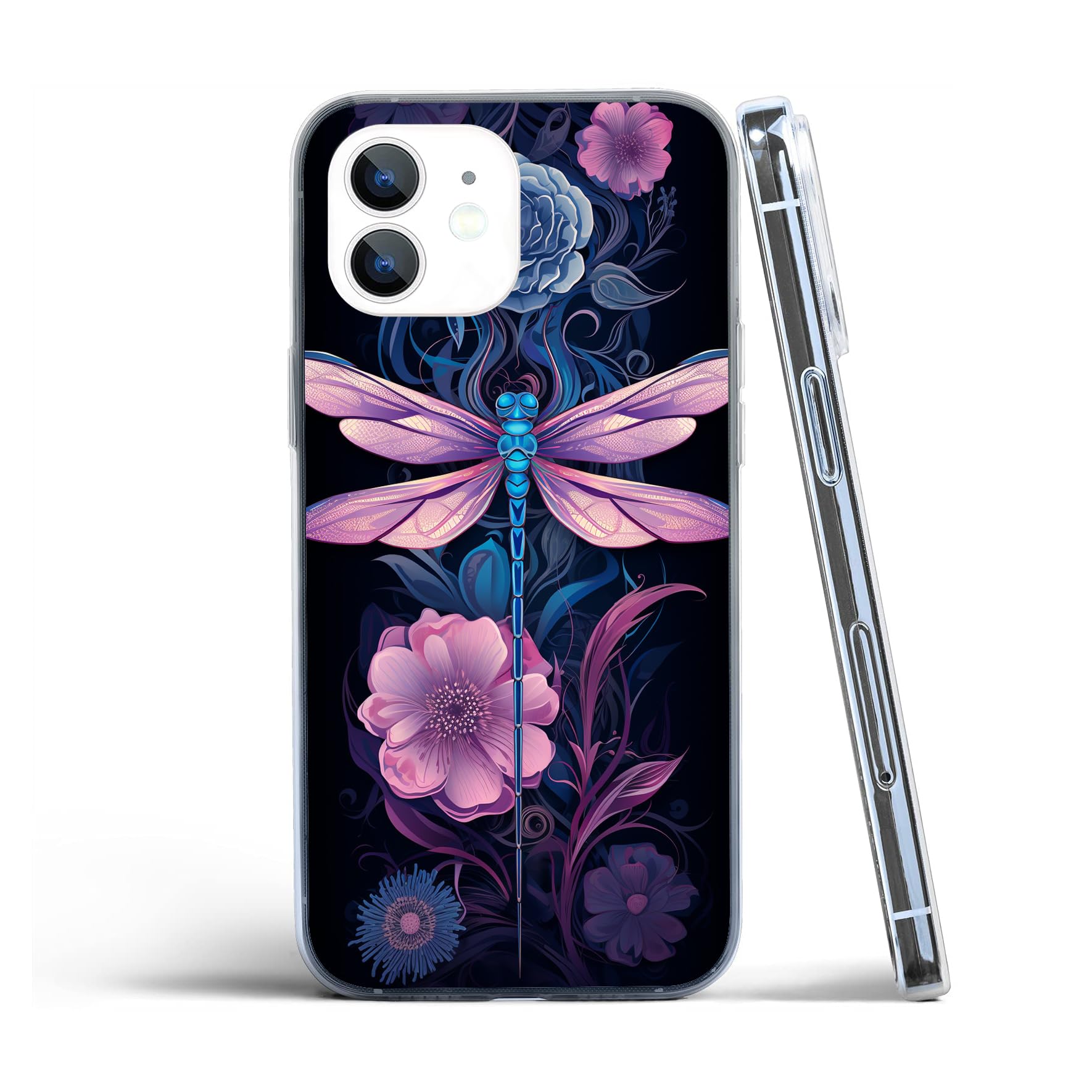 Coque iPhone 11 libellule bleue transparente en TPU souple - 6