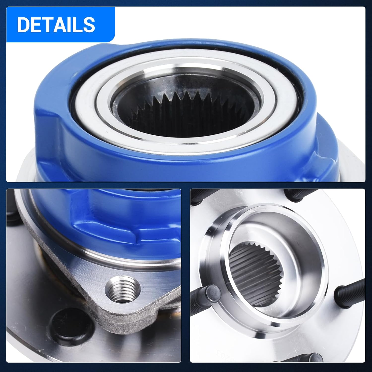 Autoround 513203 Wheel Hub and Bearing Assembly for 00-08 Chevy Impala, 03-07 Buick Regal, 03-08 Pontiac Grand Prix, 5 Lugs Non ABS