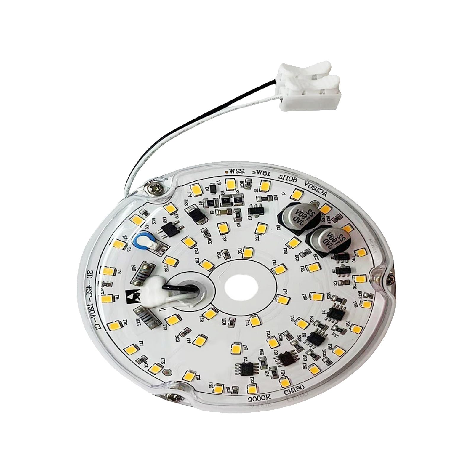 Kangnice 3.94Inch LED Ceiling Fan Light 18W 1530LM Dimmable LED Retrofits Kits Round Ceiling Flush Light Replacement Panel Round Flush Replacement Panel