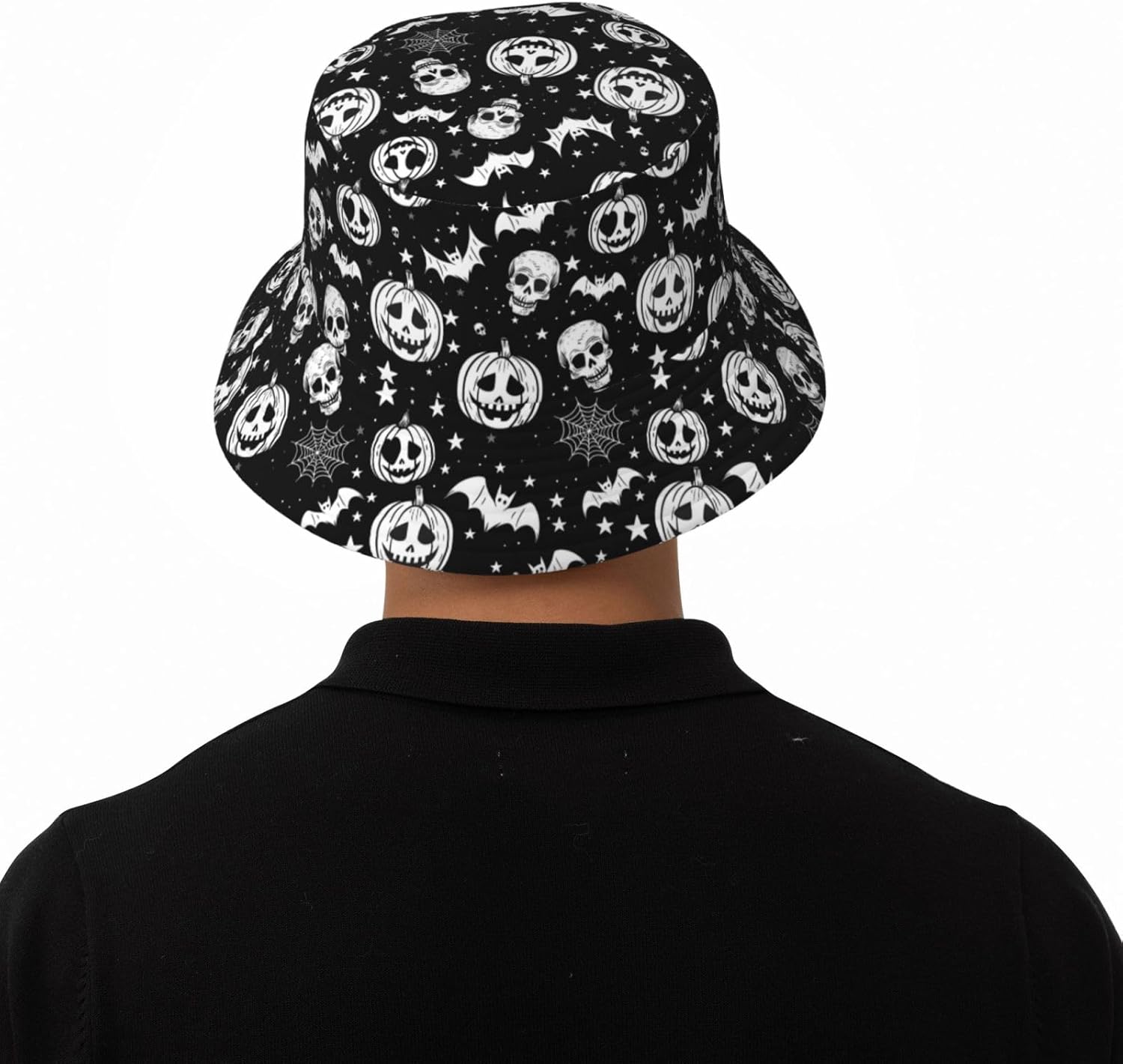 Halloween Bucket Hat Funny Goth Bucket Hat for Women Men Packable Outdoor Fisherman Cap - Image 7