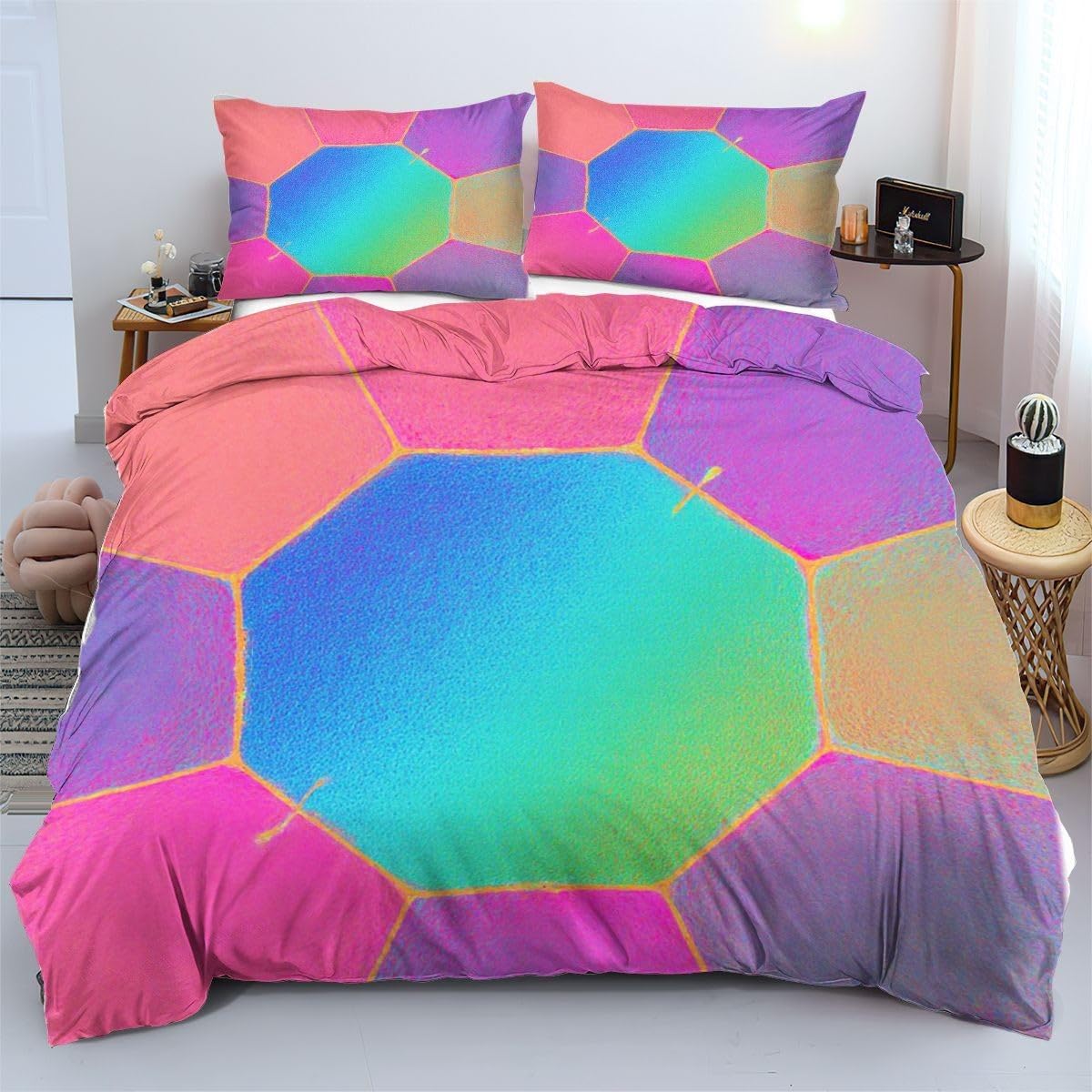 Housse de couette 90x190 cm enfant parure de lit microfibre douce lavable en machine a26486