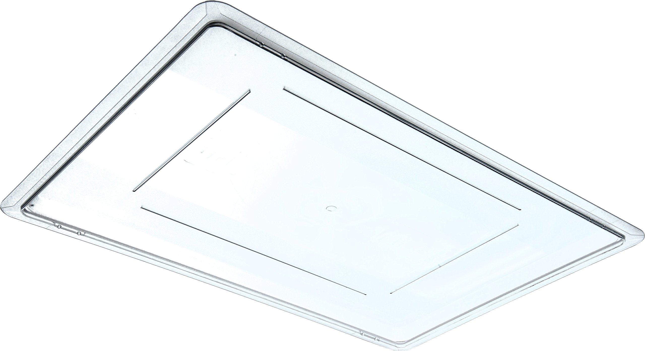 Carlisle Contenedores de almacenamiento apilables transparentes, policarbonato, transparente, 26" x 18" Lid