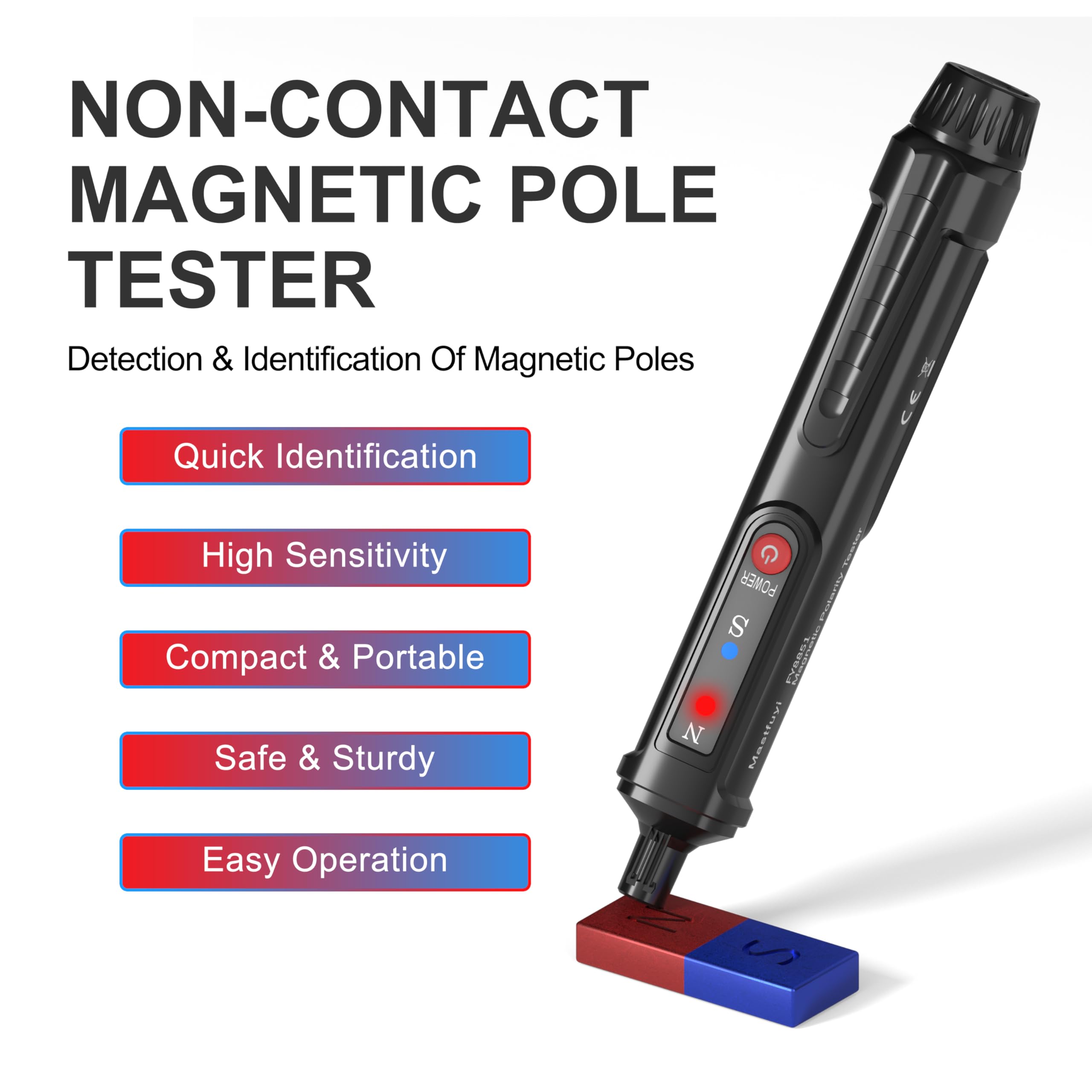 Magnetyczny Tester Biegunów Elektroniczny - Północ-Południe, Wysoka Czułość