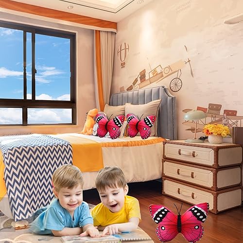 Miniatura 5 de CHELEI2019 Almohada de mariposa de 15.7 pulgadas, diseño de mariposa rosa, juguete de peluche, regalo para niños