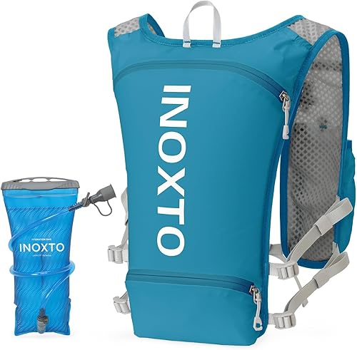 Miniatura 7 de INOXTO - Mochila de hidratación para correr, ligera, aislada, con bolsa de agua de 50.7 fl oz (1.5 L), mochila para senderismo, correr, ciclismo,