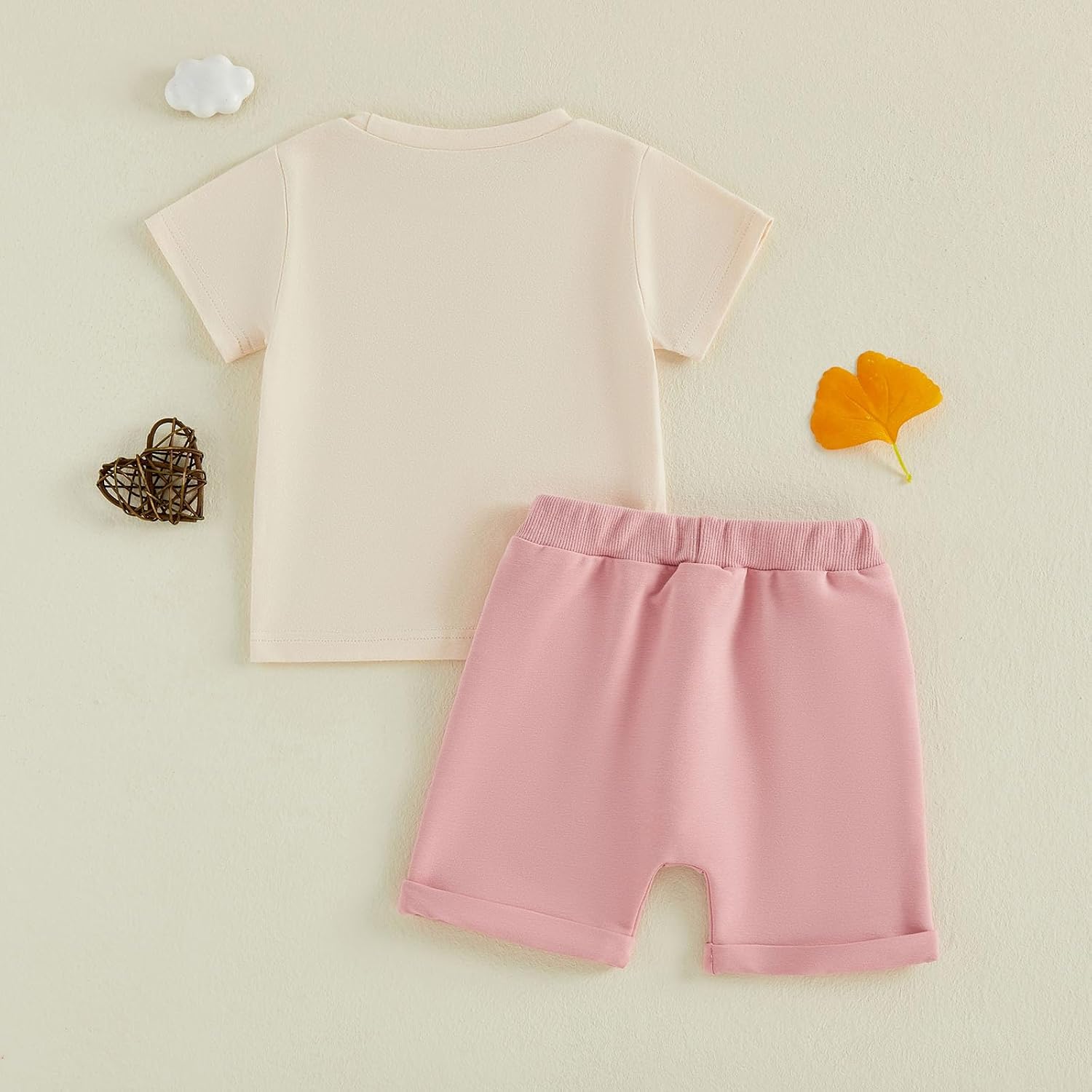Tsultryofs Toddler Baby Girl Summer Clothes Letter Graphic Print Short Sleeve T-Shirt Tops and Shorts 6 12 18 24M 2 3T Set