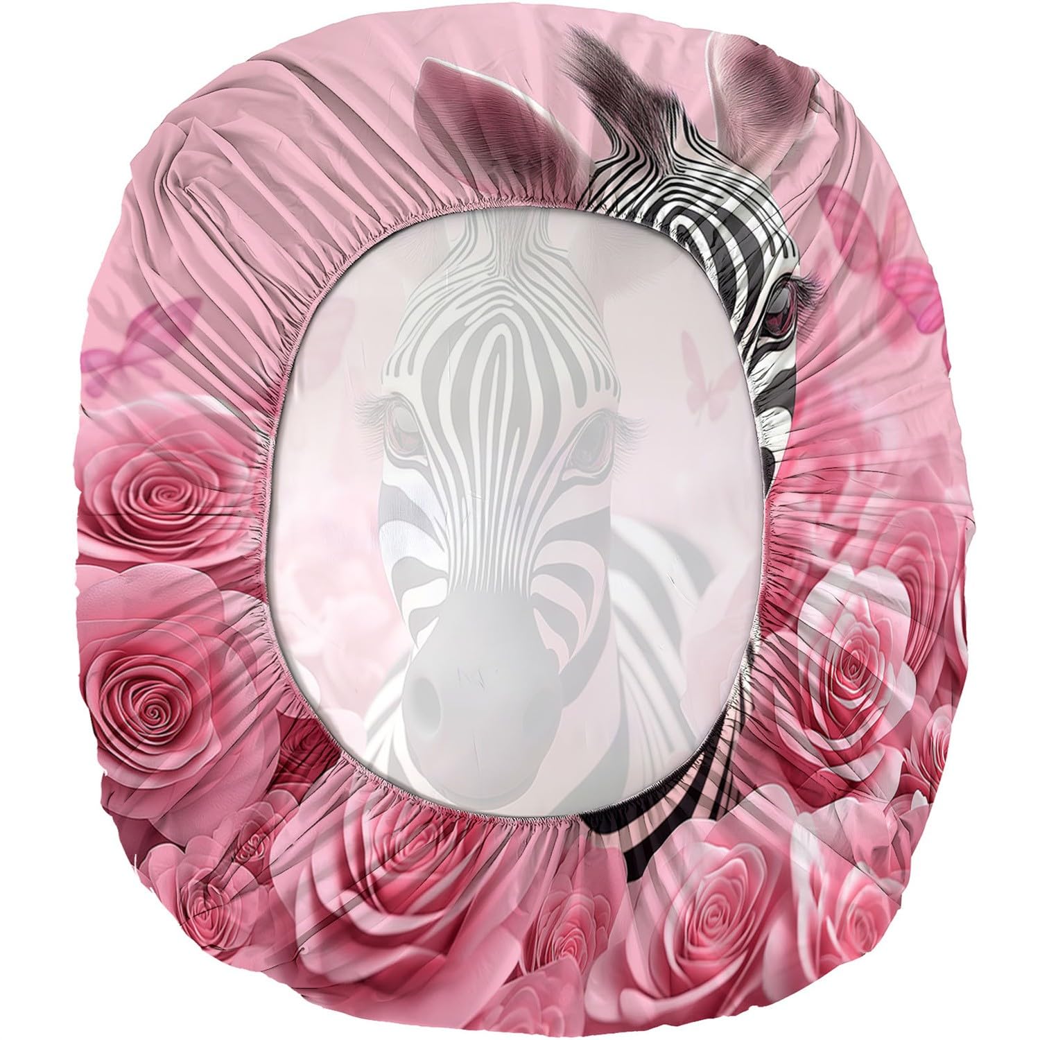 Lenzuolo con angoli 160 x 200 cm Simpatica rosa zebrata Biancheria da letto 3 pezzi con angoli stampati Rosa Lenzuolo Lenzuolo con angoli extra profondo con federe
