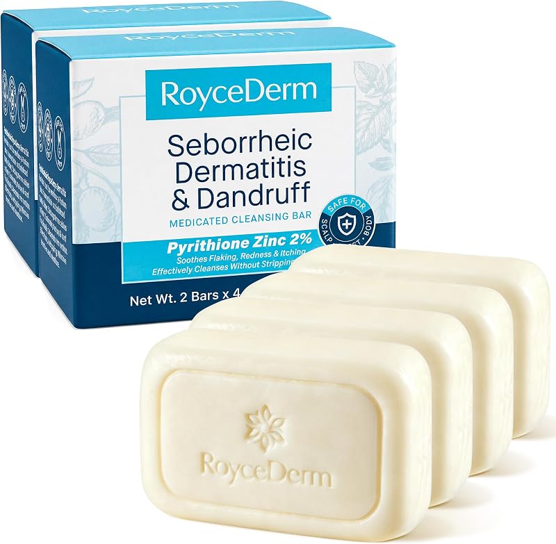 Roycederm Sabonete em Barra com Piritionato de Zinco 2% – Pacote com 4 unidades