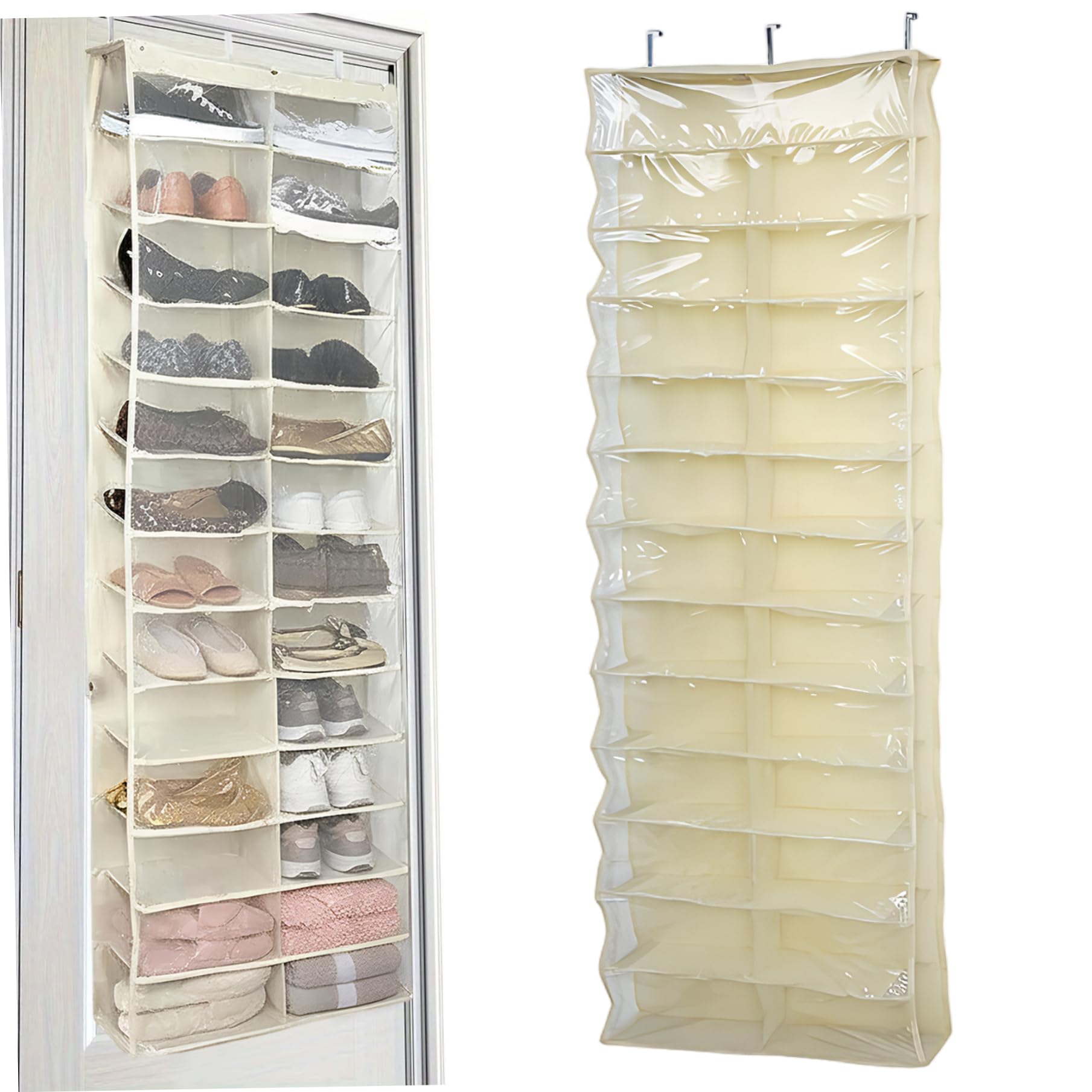 Rangement transparent 26 poches pour sweat-shirts pour optimiser un petit dressing