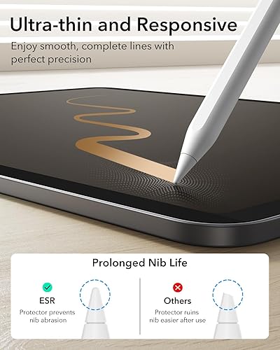 Vista 51 de ESR Paper-Feel - Protector de pantalla magnético para iPad A16 de 11ª/10ª generación (11 pulgadas/10.9, 2025/2022), escribe y dibuja como en papel