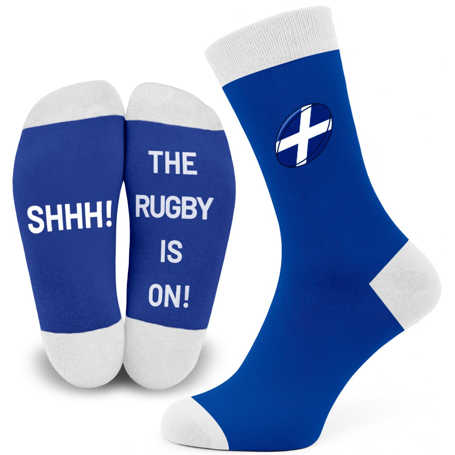 Sc Products Men's Multicolour Novelty Socks Funny Rugby Gifts For | Size 6-12 Cotton Rugby Socks For England Scotland Wales & Ireland | Novelty Gifts For And Boys For Christmas