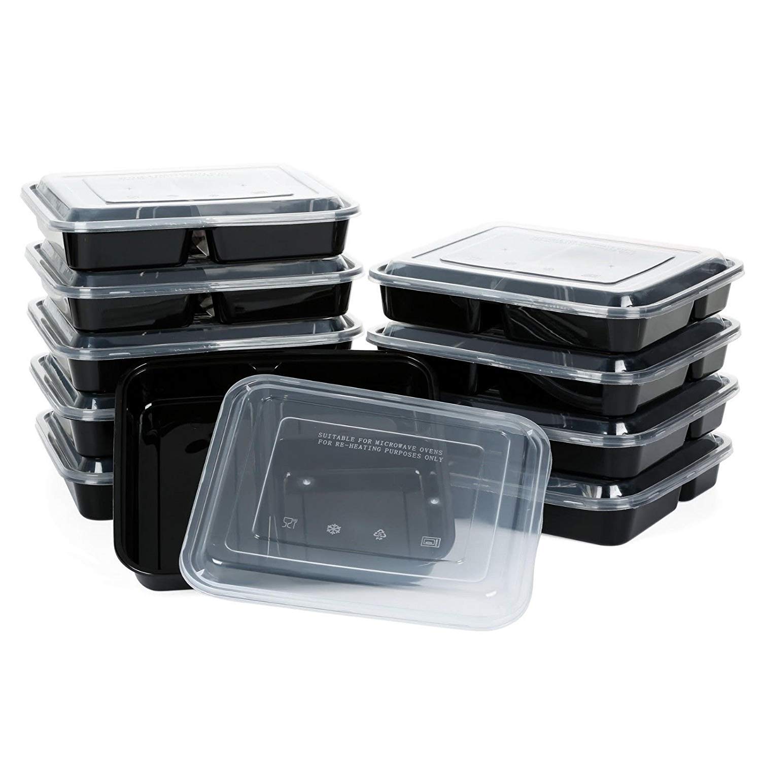 Heim Concept3COMP-MP-02 Food Container, Plastic, Black