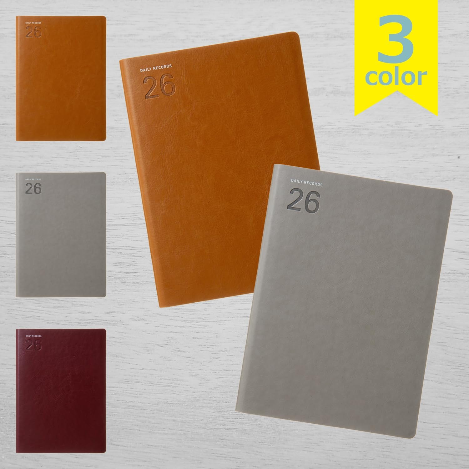 Laconic LKD84-270BR 2026 B6 Weekly Notebook, Year, Synthetic Leather, Brown (Starts on December 2025)