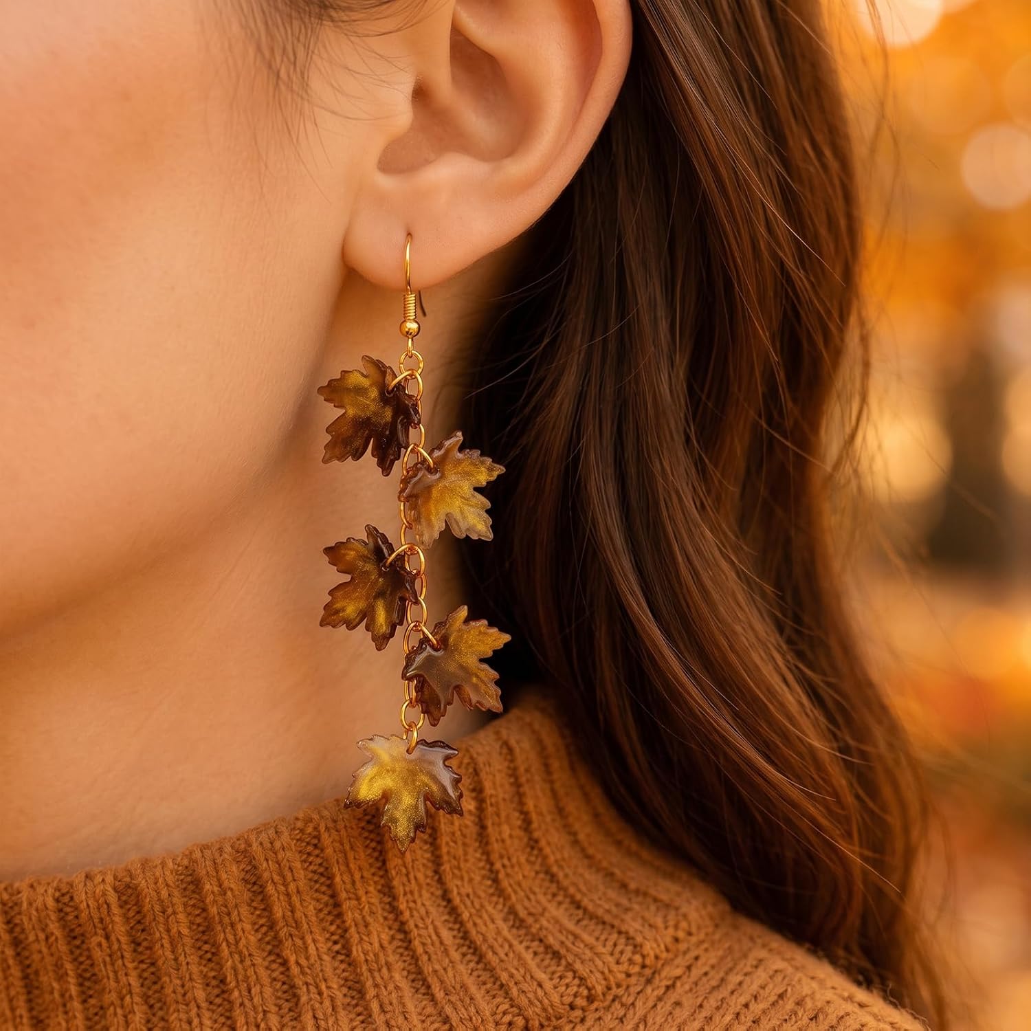 Fall Leaf Earrings for Women Autumn Maple Leaf Earring Fall Thanksgiving Earrings Outfit Women Essentials Thanksgivings Gifts Headband Shirts Dress Skirt Sweater Accessories Jewelry 2026 image 5