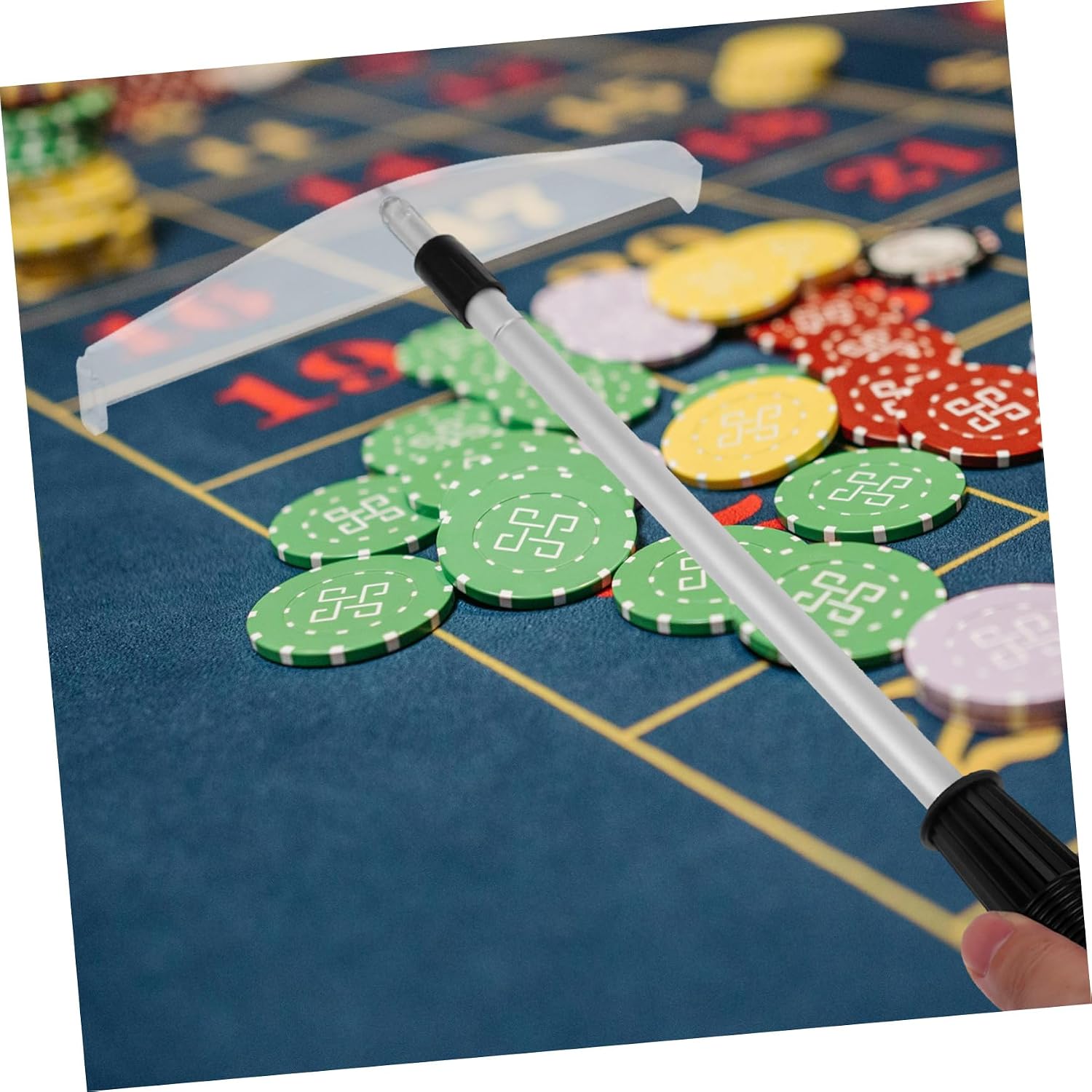 Telescopic Poker Chip Collector Rake Game Chips Collecting Tool for Poker and Dice Games Practical and Poker Accessory