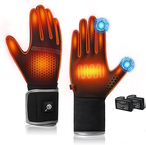 Guantes calefactables con batería eléctrica recargable, guantes térmicos transpirables para hombres y mujeres, guantes delgados con calefacción de