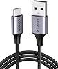 UGREEN 2.0 A USB-A & USB-C Örgülü Şarj ve Data Kablosu, 50 Santimetre, Siyah, 60125