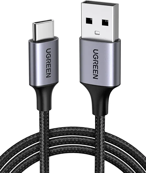 UGREEN USB to USB C Cable, Car Carplay Cable USB A to Type C Cable Fast Charging Braided USB C Cord Compatible with iPhone 16/16 Plus/16 Pro/15, Samsung Galaxy S24/S23, Pixel 8/7, 1.6FT