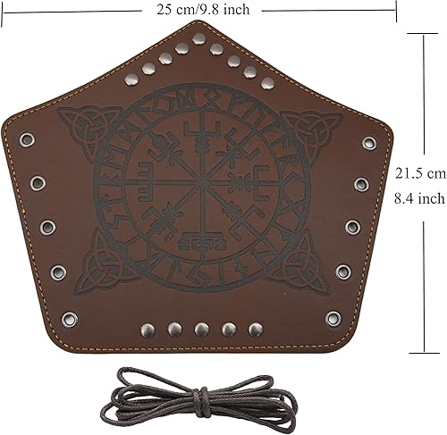 Miniatura 5 de GelConnie Guantelete de cuero pulsera vikingo de cuero protector de brazo medieval armadura brazaletes de cuero muñequeras Cosplay