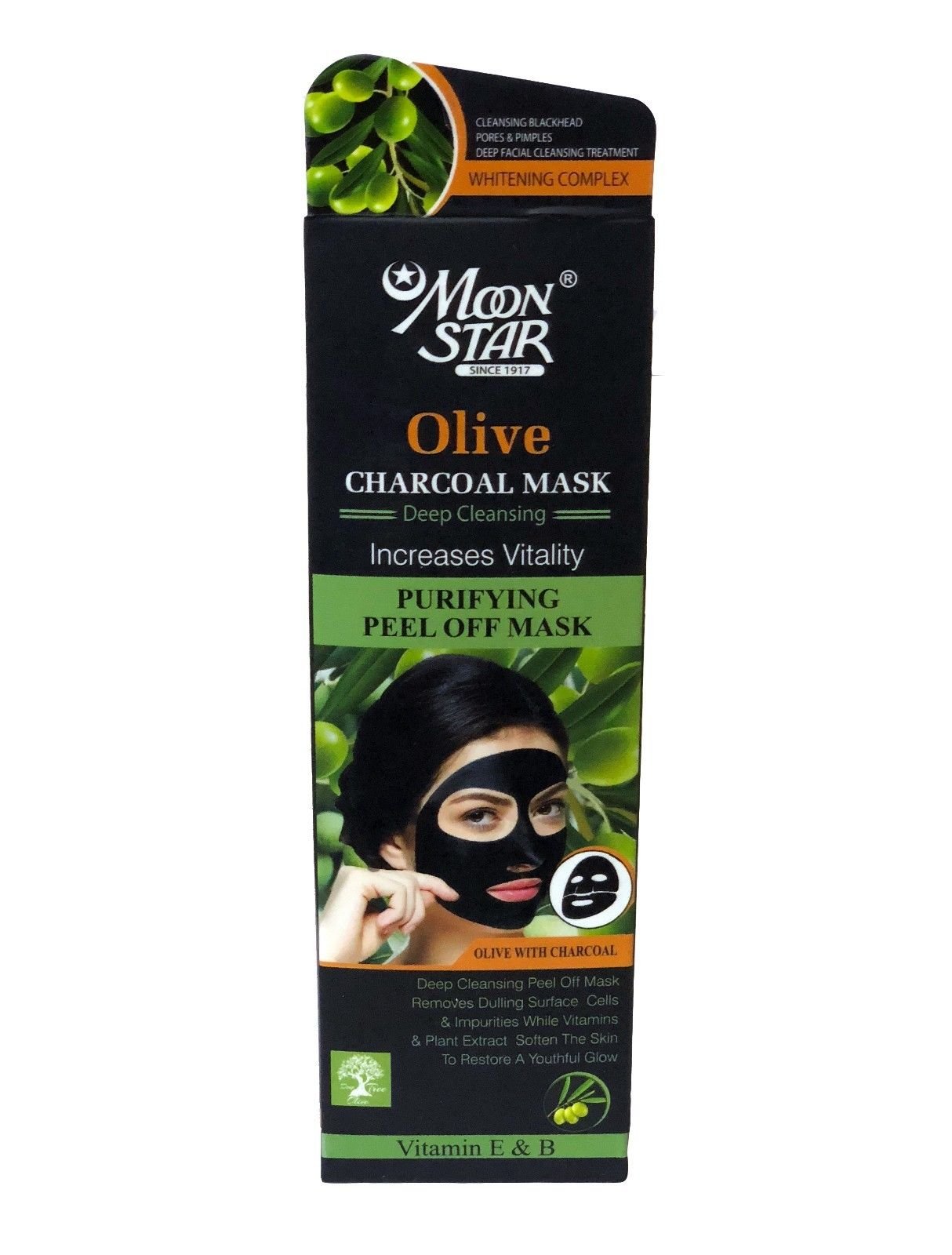 Moon Star Charcoal Peel Off Mask | Skin Detox & Instant Glow | Benefits Of Rosemary Oil & Eucalyptus Oil (100ml)