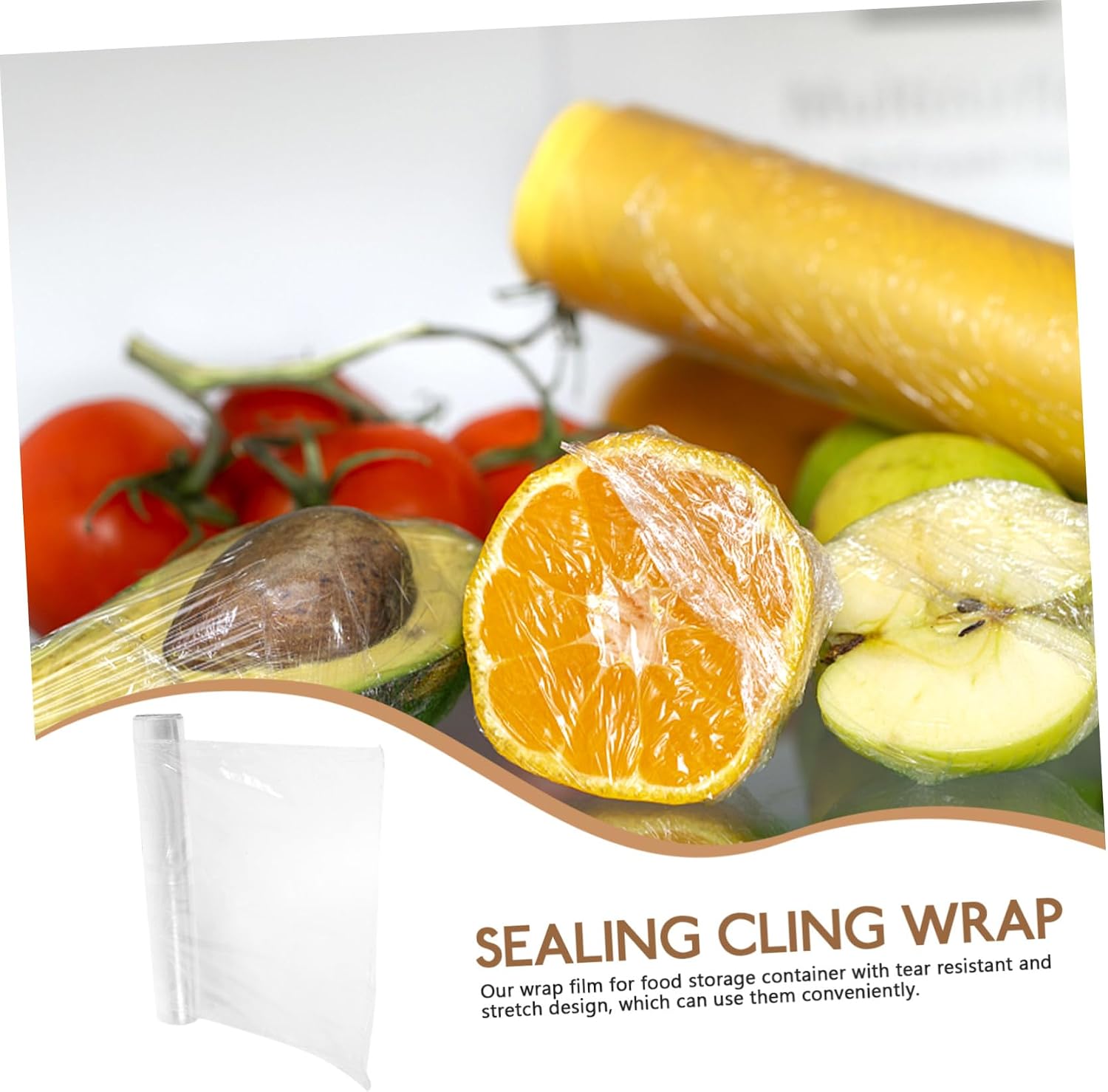Food Plastic Wrap for Kitchen Cling Wrap Slide Cutter Keeping Single-use Food-grade Cuttable for Bowls Dishes