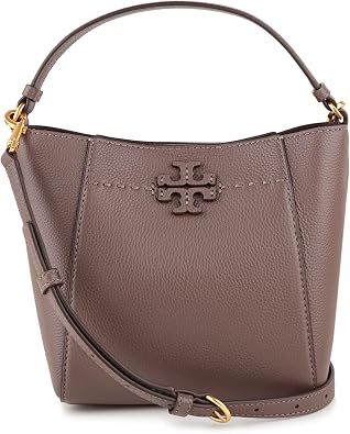 Tory Burch 74956 963 Small Bucket Bag, Dark Beige