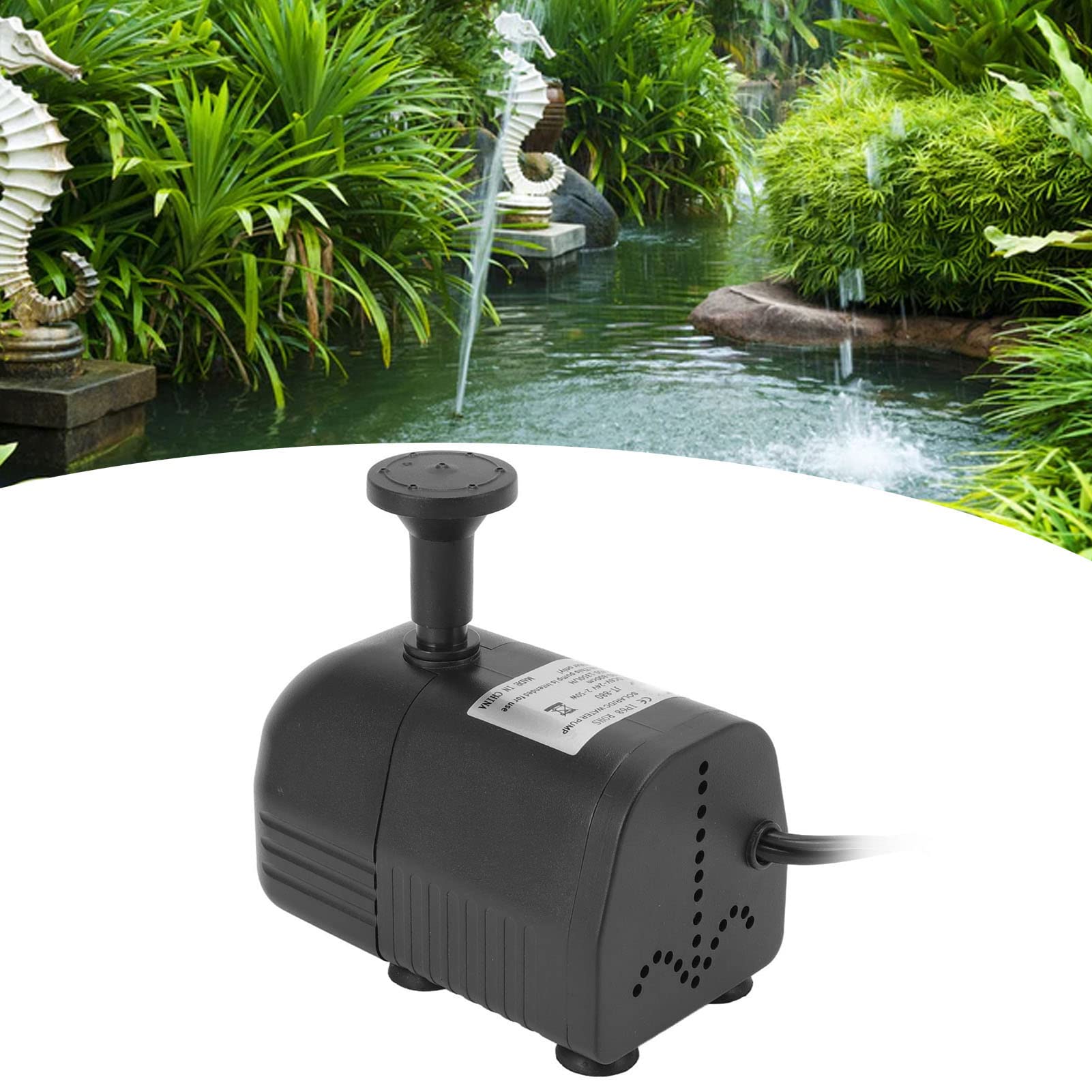 Acouto Pompa Senza Spazzole per Fontana Decorativa Sommergibile Solare in ABS con Luce per Giardino DC 6V‑24V è Realizzata in Materiale e PompaPompa SolarePompa per Fontana SolarePompa per Aeratore