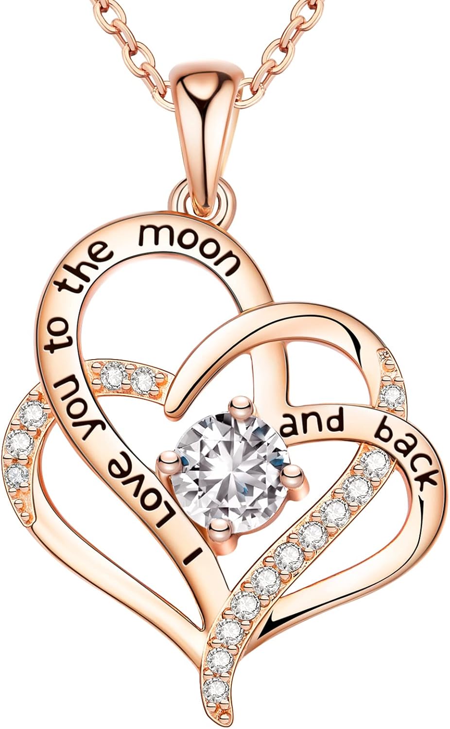 NEWNOVE Sterling Silver Heart Necklaces for Women, Birthday Gifts for Mom, Jewelry Gifts for Women Mom Grandma Girlfriend and Wife on Anniversary