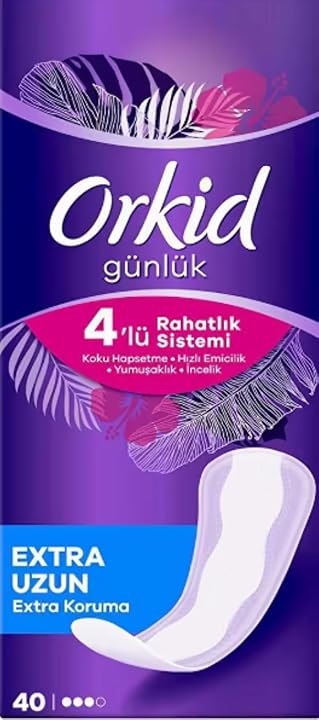 Orkid Extra Koruma Extra Uzun Günlük Ped 40 Adet