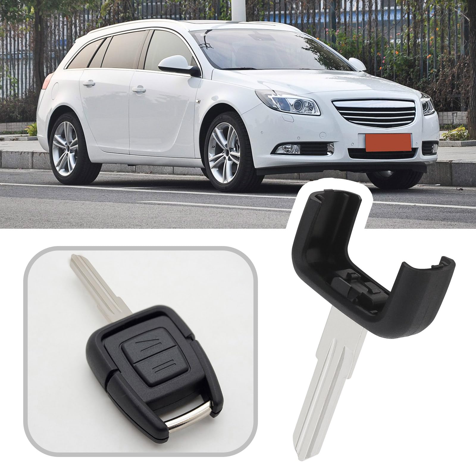 LT Easiyl 2pcs Car Remote Key Head Car Key Blank HU46 Auto Remote Key Blank Compatible with Vauxhall Compatible with Opel Astra Corsa Zafira Automotive Key Accessories - Image 2