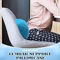 Vista 5 de Newwiee 2 fundas de almohada para el cuello cervical con cremallera, fundas de almohada redondas para el cuello, fundas de almohada cilíndricas, Azul