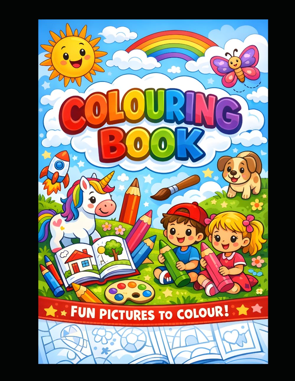 My Magical Coloring Book for Kids Ages 3-6: 24 Fun Pages Featuring Unicorns, Dragons, Butterflies, and More – Bold Outlines for Easy Coloring!