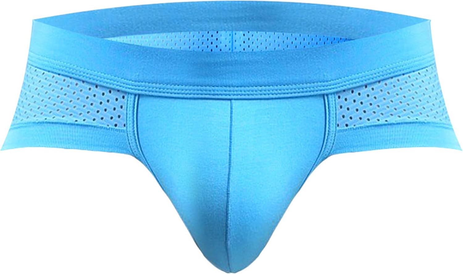 Evankin Mens Underwear Brief Sexy Mesh Hollow out Underpants Natural Fiber Low Rise U Pouch for Men Pack Lingerie