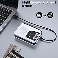 Vista 4 de Reshow Cassette Tape Player Portable, Cassette Player Recorder with Built-in Speaker, USB-C Power, for Music Playback, Recording, Students, Travel