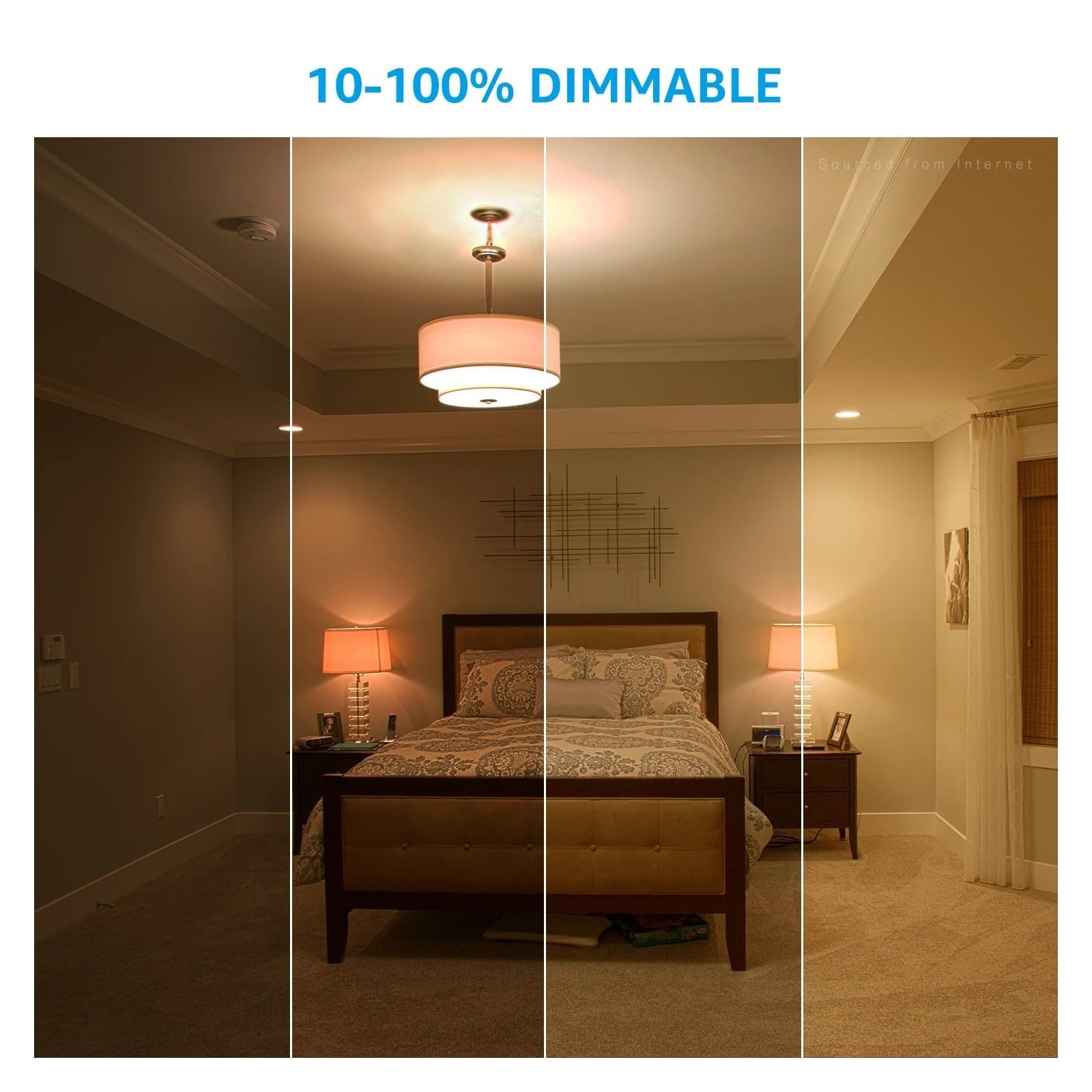 Générique Ampoule LED A19 à intensité Variable, culot E26, 9,5 W, 800 LM, 2 700 K, Blanc Doux, pour éclairage de lampadaire (Lot de 1).