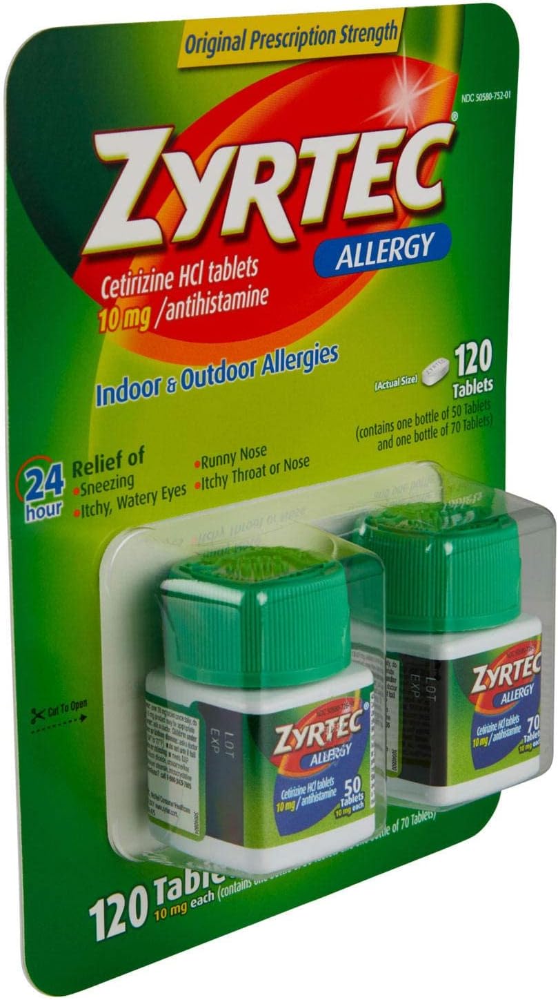 Zyrtec Tablets, 10 Mg (120 Count)