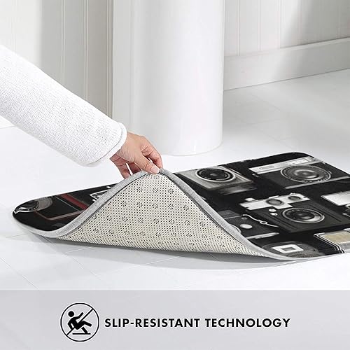 Miniatura 8 de Tapetes antideslizantes para puerta delantera, 15.7 x 23.6 pulgadas, colección retro y fresca, para interiores y exteriores, tapete de bienvenida