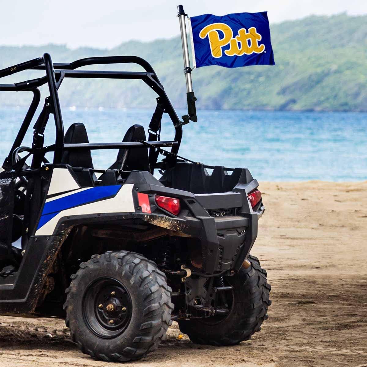 College Flags & Banners Co. Pittsburgh Panthers Boat and Mini Flag and Flag Pole Holder Mount Set