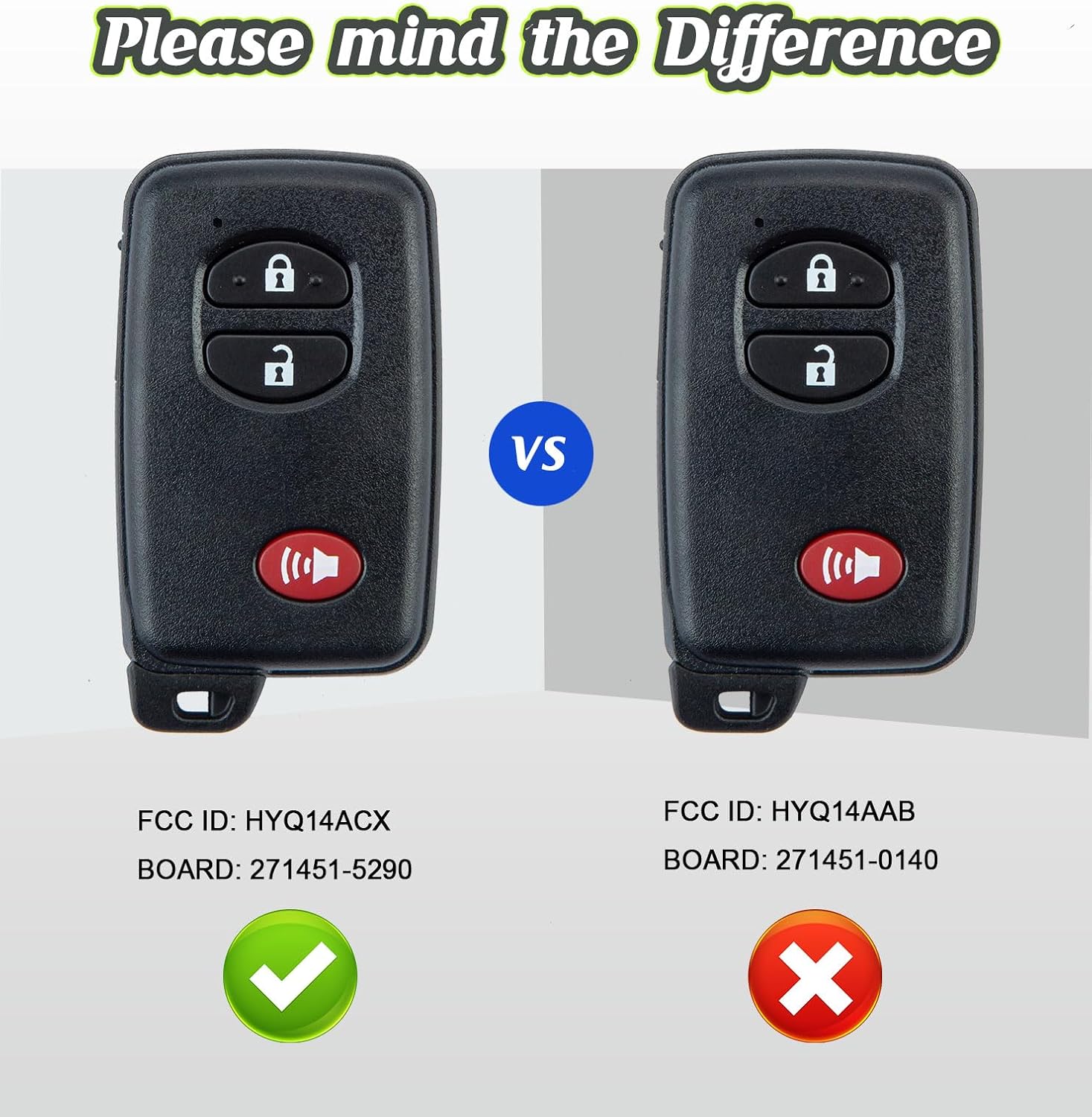 Voice Installer Kit Smart Car Key Keyless Entry Remote Replacement for 2010-2019 Toyota 4Runner 2010-2015 Toyota Prius 2009-2016 Toyota Venza HYQ14ACX 5290 Board